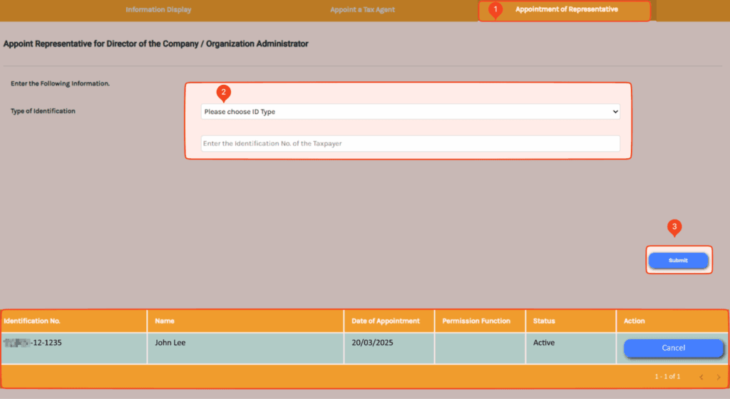 Screenshot-of-guideline of appointing of company representative