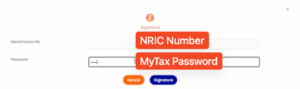 Screenshot of guideline of digital signature